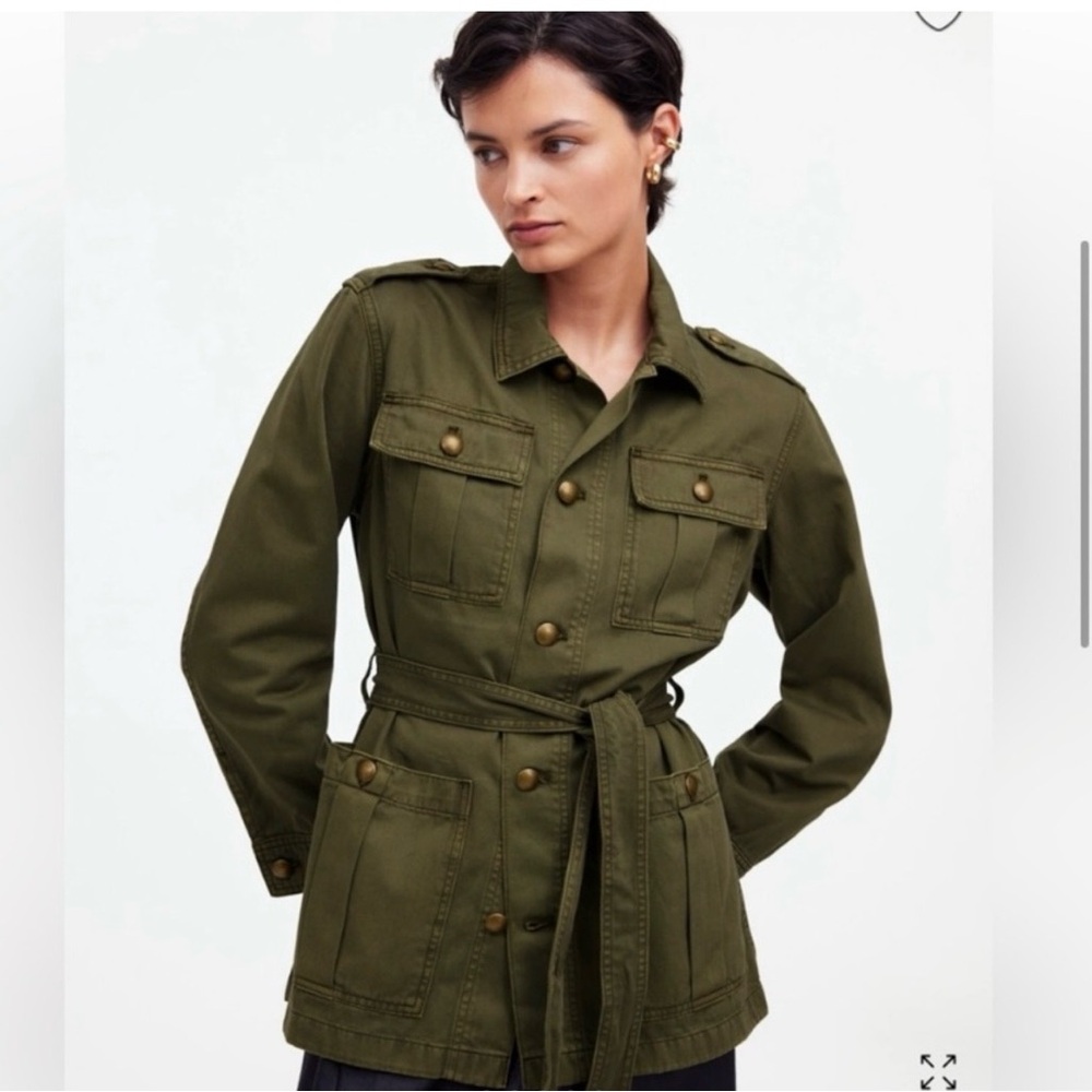 Madewell Army Green Utility Jacket with Belt Size Small